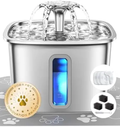 108oz Stainless Fountain — Silver